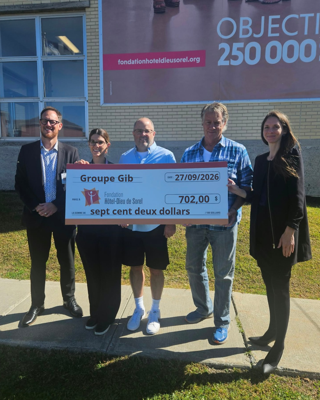 Le Groupe GIB en soutien à la Fondation Hôtel-Dieu de Sorel
