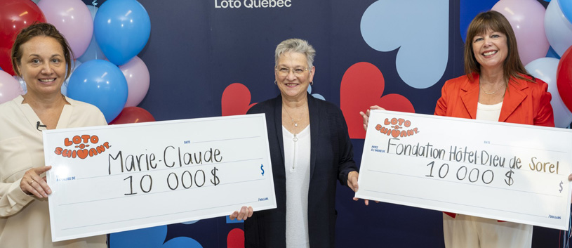 Loterie caritative Loto-o-suivant : Une Montérégienne donne à la Fondation Hôtel-Dieu de Sorel