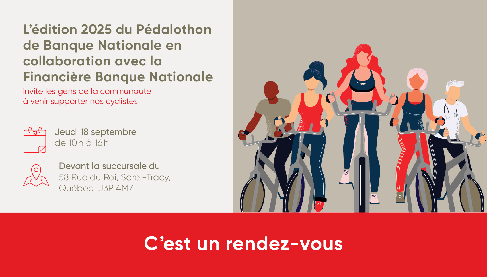 Invitation à un Pédalothon en soutien à la Fondation!