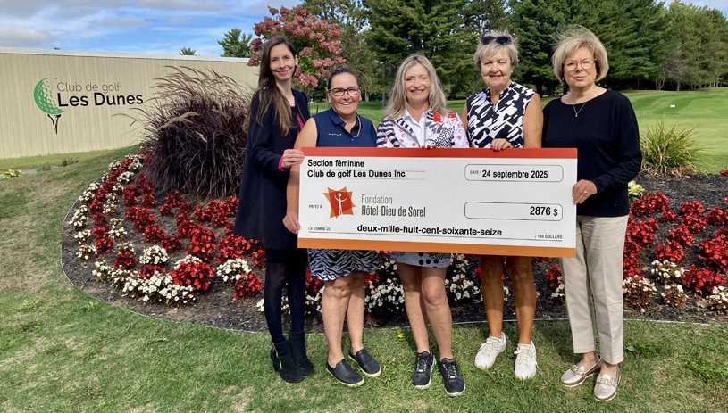 Merci à la section féminine du club de golf Les Dunes pour leur soutien envers la Fondation!