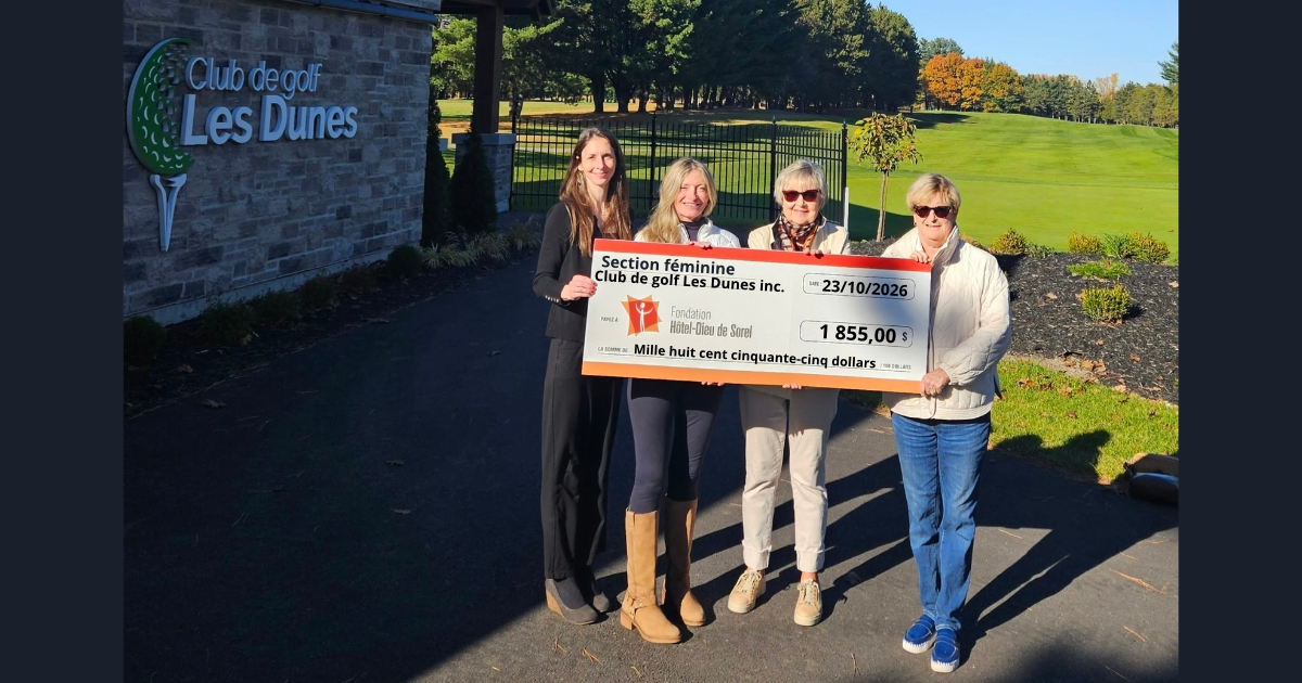 Merci à la section féminine du club de golf Les Dunes pour leur soutien envers la Fondation pour une cinquième année lors de leur tournoi de fermeture!